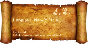 Lengyel Mahália névjegykártya